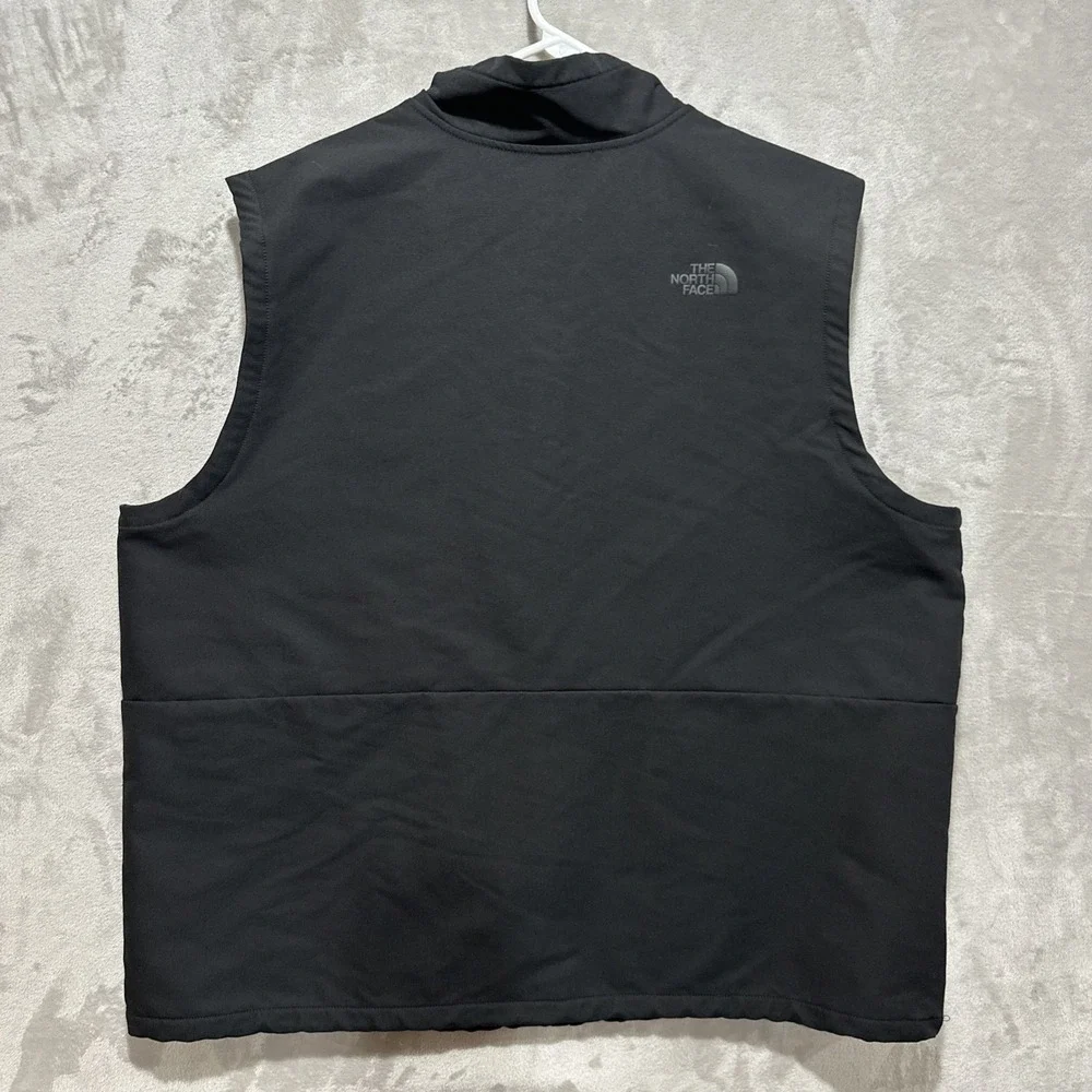 The North Face Men's Vest Size 3XL Black Full Zip Windwall Fleece Zipped Pocket
